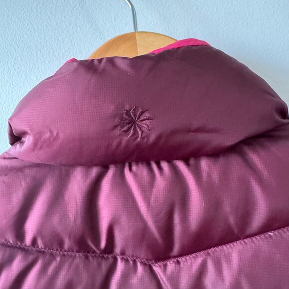 Athleta Vest Women S Red Burgundy InsulEight Stowable Goose Down Quilted Puffer - Picture 8 of 10